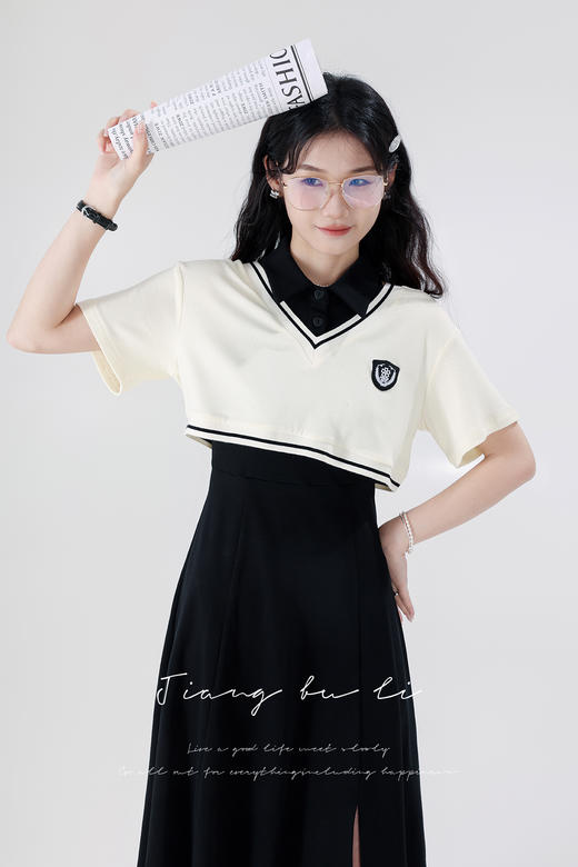 【65折秒杀】鹿向南【原创学院风】夏季搭配学院风上衣QYM001273TX 商品图5
