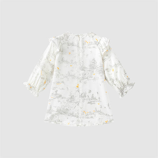 英氏-童衣类（春）H4英梭长袖连衣裙英氏白女 商品图1