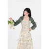 【6折秒杀】鹿向南【杏花疏影】春季新款新中式气质连衣裙女方领拼接裙子J06829/J06829-2 商品缩略图0
