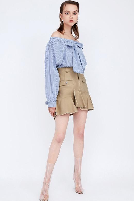 d'zzit 蓝色条纹时尚衬衣 11574 商品图1