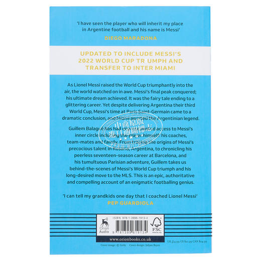 【中商原版】梅西传记书 Messi 2023更新版 阿根廷 更新至2022年世界杯夺冠 英文原版 吉列姆巴拉格 Guillem Balague 商品图2