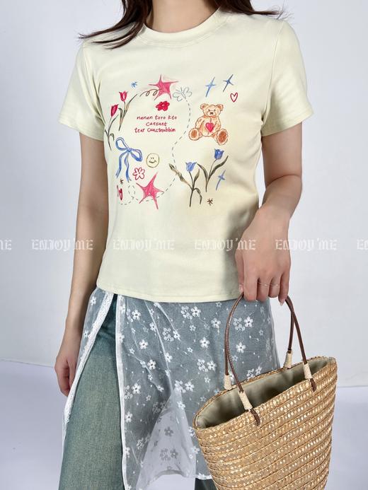 【门店同款】ENJOY夏季甜妹趣味图案T恤 157209671 商品图4