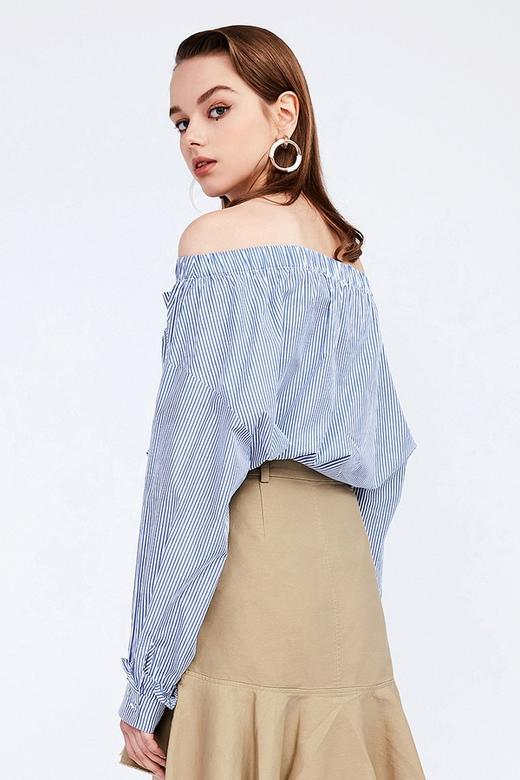 d'zzit 蓝色条纹时尚衬衣 11574 商品图2