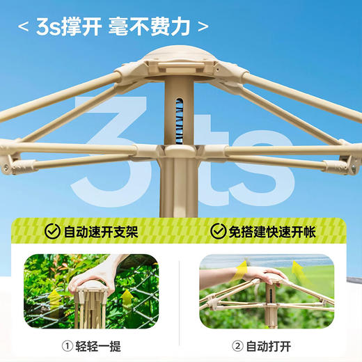 测评优品-探险者帐篷 露营野餐 自动速开 防晒隔热 防水遮阳 防蚊虫 收纳方便 商品图1
