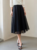 【专属特价】熙世界垂坠感欧根纱半身裙夏季新款清新流光A字裙子很仙的纱裙 商品缩略图4