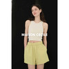 MAISON CECILE牛油果绿/条纹桑蚕丝花苞短裙裤 商品缩略图1