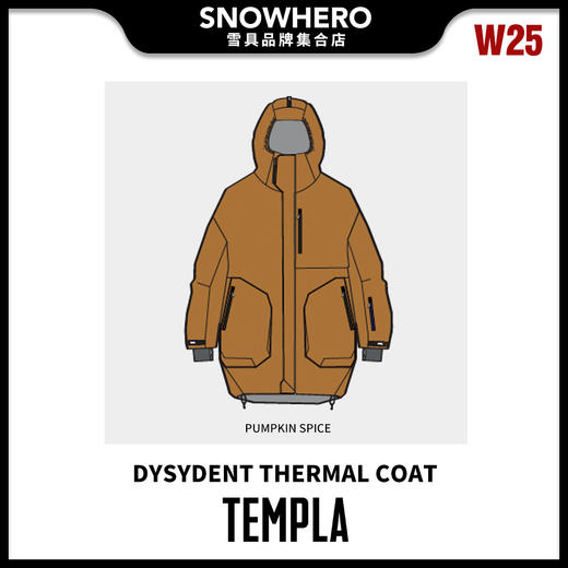 24/25雪季TEMPLA男女同款DYSYDENT THERMAL COAT滑雪服预售 商品图4