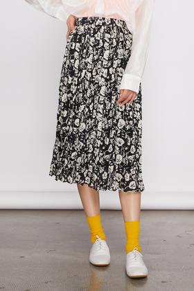 ANSUABEL 时尚个性黑白印花半裙 11464
