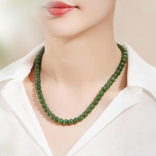 匠自在老坑碧玉首饰系列 ，碧如菠菜，玉色醇厚老道，一抹澄澈凝春意【G】 商品图5