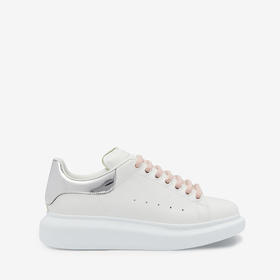 ALEXANDER MCQUEEN 亚历山大.麦昆 女士银尾阔型休闲运动鞋 白色 718232 WIEE4 9071