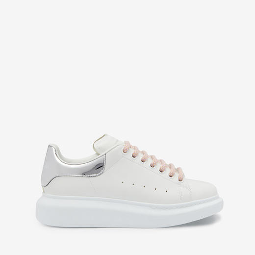ALEXANDER MCQUEEN 亚历山大.麦昆 女士银尾阔型休闲运动鞋 白色 718232 WIEE4 9071 商品图0