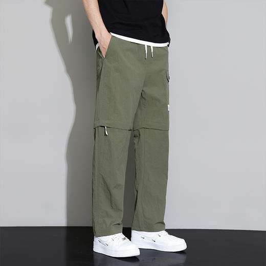 【Q】【可拆卸裤腿】【新款DSL】大依优型大码薄款直筒休闲裤加肥加大男装舒适胖子肥佬百搭工装裤运动裤长裤 商品图1