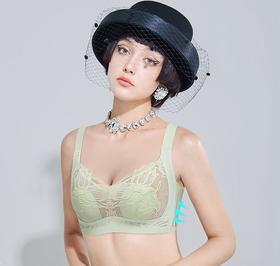 【花渐团购】泰国乳胶防凸点兔耳水晶杯内衣108-5