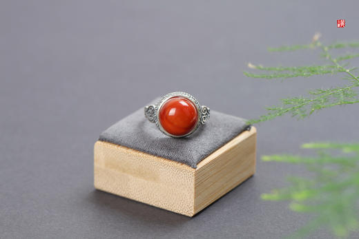 南红戒指【文汐】，925银镶 商品图4