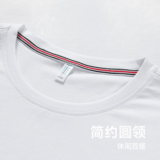 【纯棉】【DSL】大依优型大码纯棉圆领短袖T恤拼接夏季加肥加大肥佬休闲宽松透气弹力男装上衣潮款 商品图2