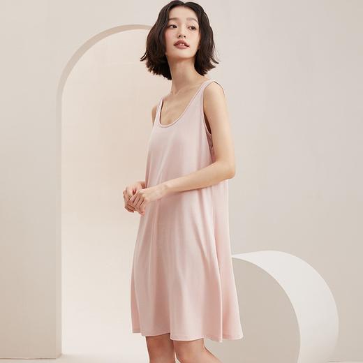 【奥薇姿凉感居家服夏季薄款大码宽松带胸垫中长裙睡衣套装】🌱哇噻!自带胸垫的睡裙就是懒人的快乐!不费力轻松又舒适的睡衣穿搭不挑身材!!!轻松驾驭～干净利落～适合居家居家or外穿都可 商品图4