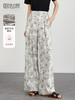 【专属特价】熙世界国风复古水墨印花阔腿裤夏季薄款宽松慵懒度假垂感长裤子 商品缩略图0