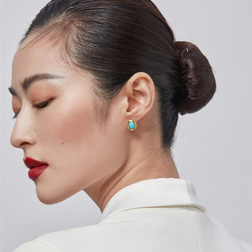 Pearl moments 幽兰露 绿松石旦形珍珠耳线【该商品不支持用券】 商品图6