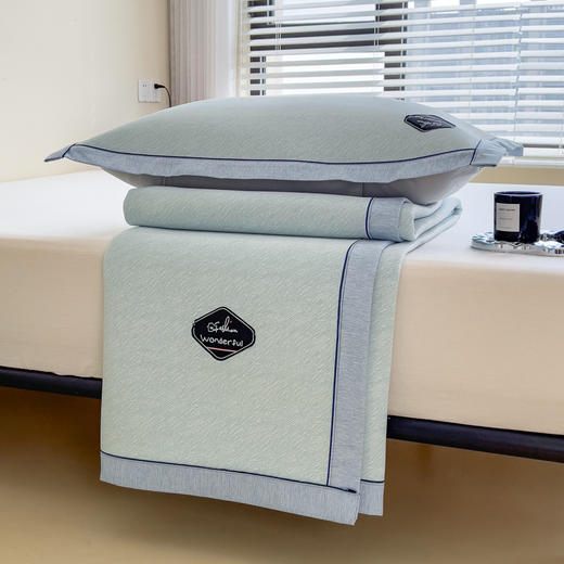 【轻奢质感冰丝席三件套】夏日冰爽凉感软凉席三件套 无痕无印三明治床笠式凉席 商品图13