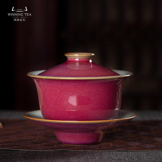 问鼎汝钧三才盖碗 商品图0