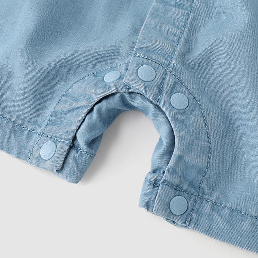 英氏-童衣类（夏）H4英梭短蛤 浅牛仔蓝66CM男 商品图6