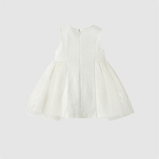 英氏-童衣类（春）H4英针背心裙云丝白女 商品图1