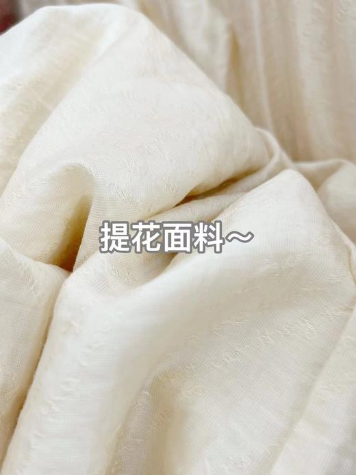 喜出-法式提花暗纹泡泡袖中长连衣裙 商品图3