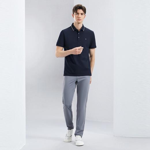 【不变形领】【5A抗菌2A防螨】柒牌短袖男polo衫2024夏季薄款商务休闲翻领T恤	126T73430 商品图3