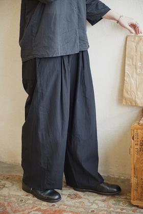 elsa esturgie 宽松款式黑色休闲长裤