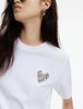 爱心钉钻刺绣圆领短袖T恤 手工钉钻+精工刺绣 双面高支水柔棉 极简立体廓形 国标5A抗菌棉面料 条干均匀细致 商品缩略图1