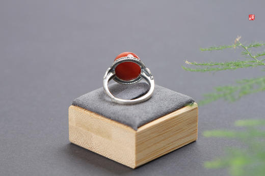 南红戒指【文汐】，925银镶 商品图5