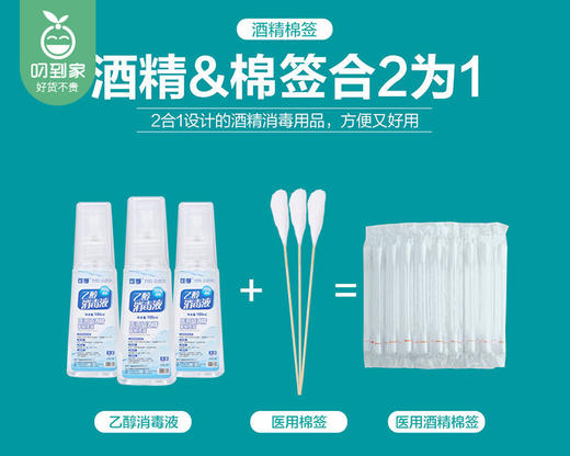 FEROLAN费罗兰酒精+碘伏消毒液组合（棉棒装）/1组（酒精100支*1盒+碘伏100支*1盒）限用日期：27年5月补单专用 商品图5