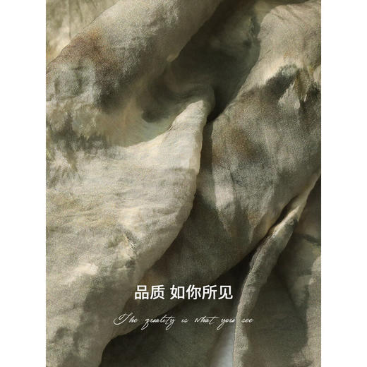 COCOBELLA晕染油画风印花度假风连衣裙流苏飘带衬衫裙FR3007B 商品图4