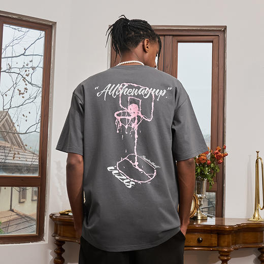 有志者UZIS 夏季纯棉运动T恤男健身跑步宽松休闲透气篮球短袖流彩 商品图2