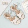 信诺 真皮舒适女鞋 2024新款夏季粗跟一字带中年妈妈鞋子气质凉鞋L179-5 商品缩略图3