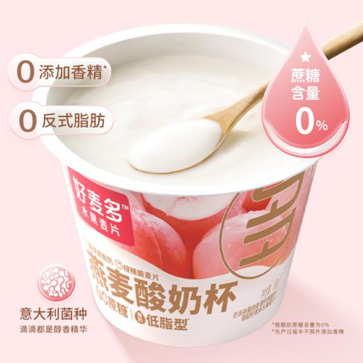 心选丨【0蔗糖低脂】好麦多桃桃莓莓酸奶杯燕麦杯碗懒人即食营养早餐160g*6杯 商品图3