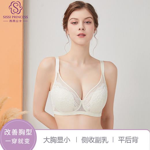 满天星舒适养护文胸 大胸显小薄棉内里 软钢圈全罩杯 聚拢侧收副乳 高弹细网亲肤透气 商品图5
