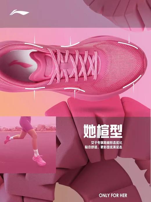 李宁惊鸿 女款 春季新款稳定支撑缓震减震保护运动跑步鞋 商品图3