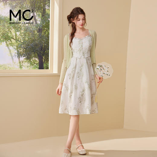 新中式吊带提花连衣裙+披肩-9817S4221512 商品图1