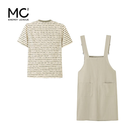 女装条纹T恤配背带裙两件套-58S4221018 商品图3