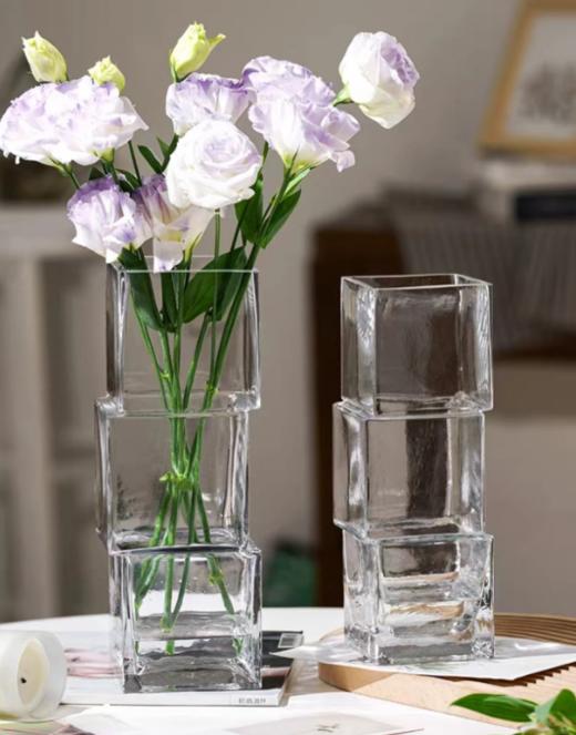 轻奢高档不规则花瓶--0927错位方块 商品图0