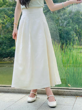 【百图lulu定制】【清冷系半身裙】浮雕暗纹 清冷系 高腰 国风半身裙