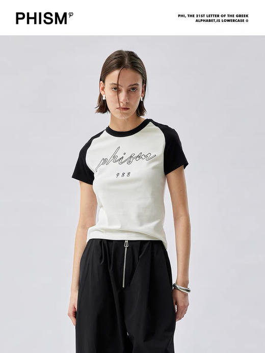 拼接撞色T恤 商品图1