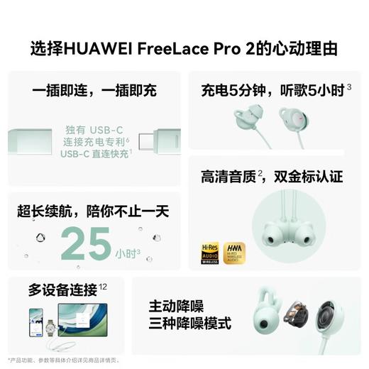 【学子季】【家居】华为 HUAWEI  耳机 FreeLace Pro 2  商品图1