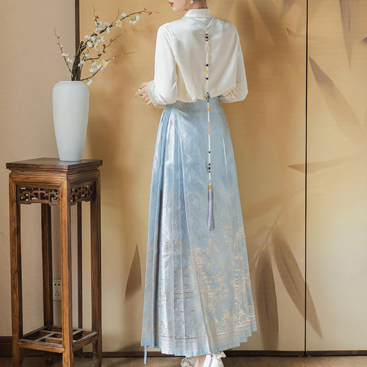 新中式马面裙，显瘦遮胯半身裙日常小个子KK3102 商品图1