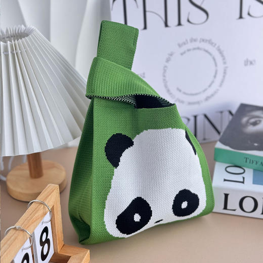 端午节伴手礼【龙舟熊猫针织包】女士编织包手提包 国庆出游户外 商品图10