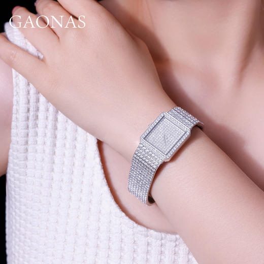 GAONAS高纳仕满钻时尚潮流女士腕表镶钻百搭10425SW 商品图3
