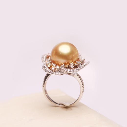 炫彩海南 18k金南洋珍珠戒指12-12.5mm 95287 商品图3
