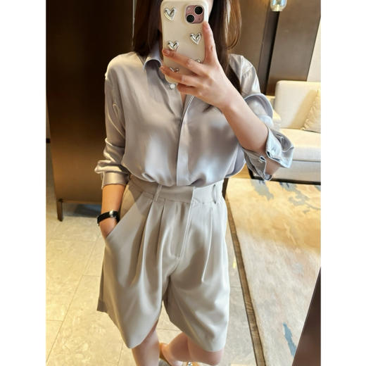 25特价 2404211    打褶修饰  薄 四分短裤 商品图14