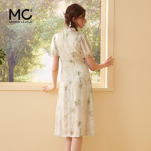 mc2复古新中式国风盘扣改良收腰连衣裙女装2024夏季新款时尚显瘦 商品图2